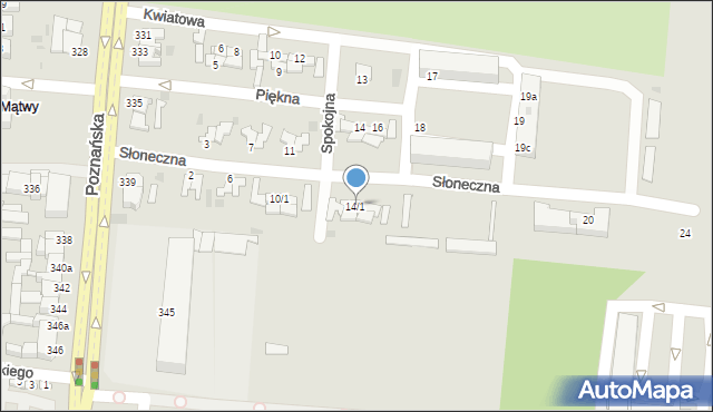 Inowrocław, Słoneczna, 14/1, mapa Inowrocławia