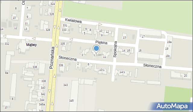 Inowrocław, Słoneczna, 9, mapa Inowrocławia