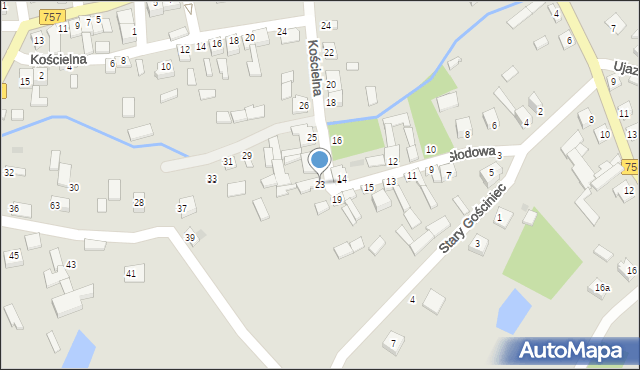 Iwaniska, Słodowa, 23, mapa Iwaniska