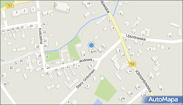 Iwaniska, Słodowa, 6, mapa Iwaniska