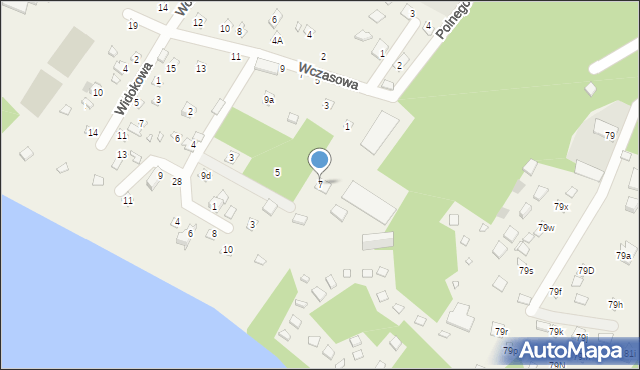 Jachranka, Słoneczny Zakątek, 7, mapa Jachranka