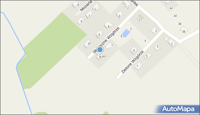 Jagatowo, Słoneczne Wzgórze, 9, mapa Jagatowo