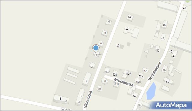 Jaksonów, Słoneczna, 3, mapa Jaksonów