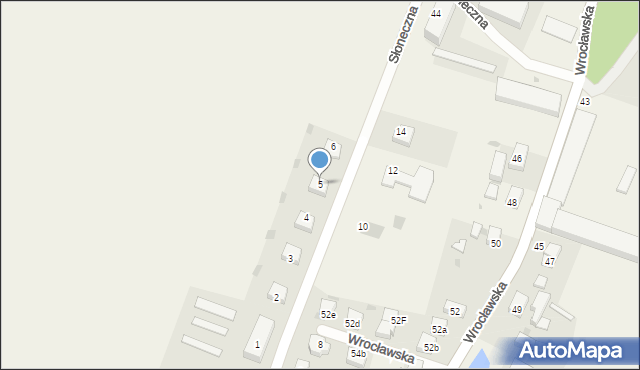 Jaksonów, Słoneczna, 5, mapa Jaksonów