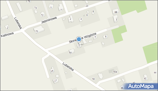 Jakubowice Konińskie-Kolonia, Słoneczne Wzgórze, 2, mapa Jakubowice Konińskie-Kolonia