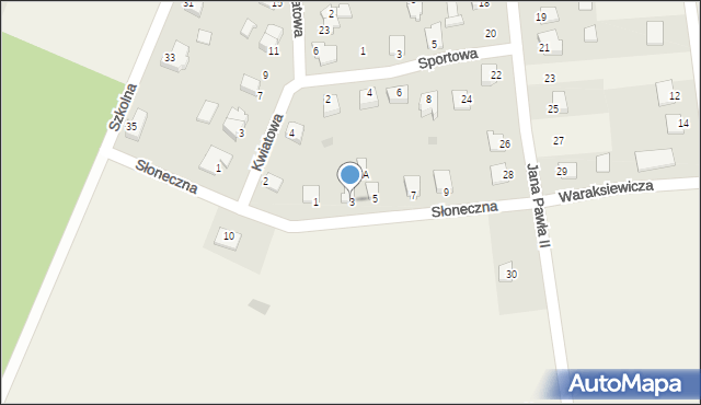 Jamielnik, Słoneczna, 3, mapa Jamielnik