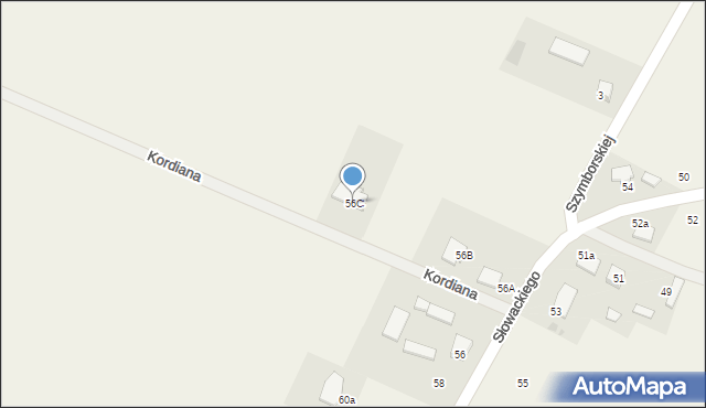 Janów, Słowackiego Juliusza, 56C, mapa Janów