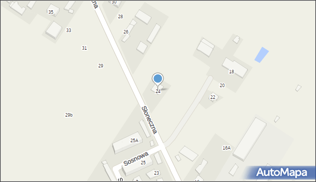 Janówek, Słoneczna, 24, mapa Janówek