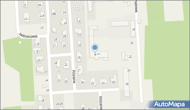 Janówek Pierwszy, Słoneczna, 5, mapa Janówek Pierwszy