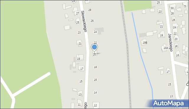 Janowiec Wielkopolski, Słowackiego Juliusza, 20, mapa Janowiec Wielkopolski