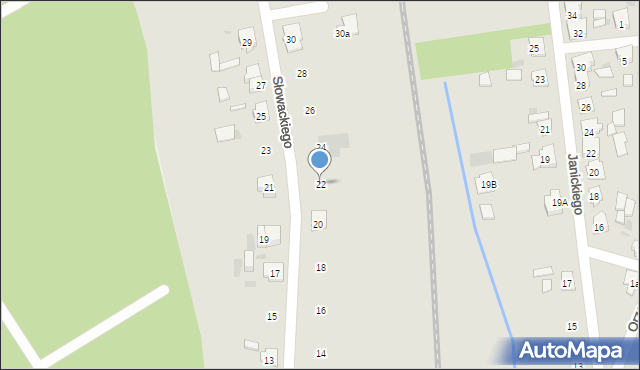 Janowiec Wielkopolski, Słowackiego Juliusza, 22, mapa Janowiec Wielkopolski