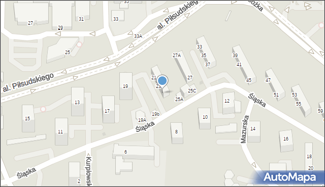 Jastrzębie-Zdrój, Śląska, 25, mapa Jastrzębie-Zdrój