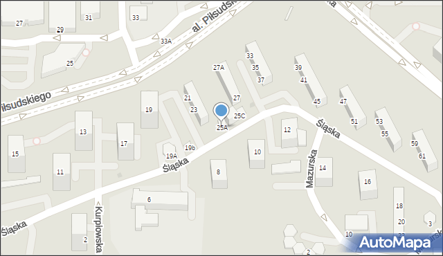 Jastrzębie-Zdrój, Śląska, 25A, mapa Jastrzębie-Zdrój