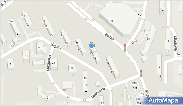 Jastrzębie-Zdrój, Śląska, 59, mapa Jastrzębie-Zdrój