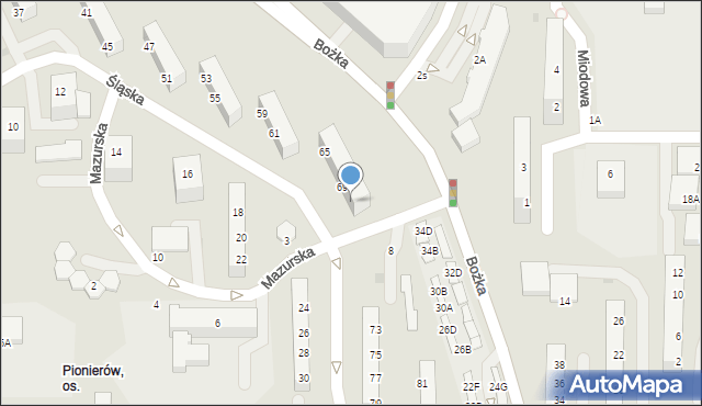 Jastrzębie-Zdrój, Śląska, 71, mapa Jastrzębie-Zdrój