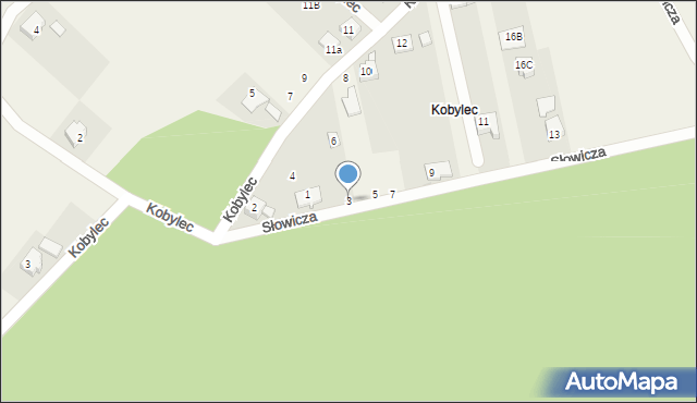 Jawiszowice, Słowicza, 3, mapa Jawiszowice