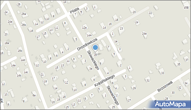 Jedlicze, Słowackiego Juliusza, 10, mapa Jedlicze