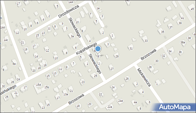 Jedlicze, Słowackiego Juliusza, 4, mapa Jedlicze