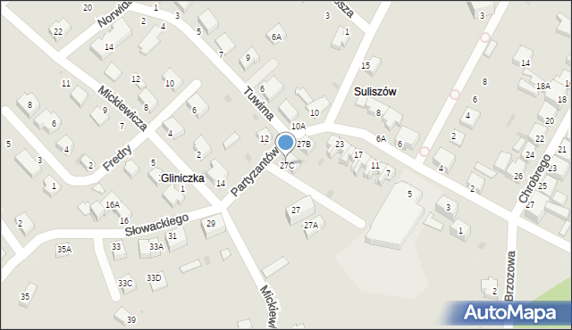 Jedlina-Zdrój, Słowackiego Juliusza, 27C, mapa Jedlina-Zdrój