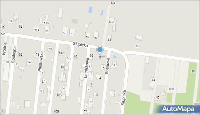 Jedlnia-Letnisko, Słupicka, 68, mapa Jedlnia-Letnisko