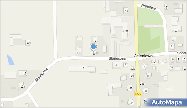 Jeleniewo, Słoneczna, 4, mapa Jeleniewo