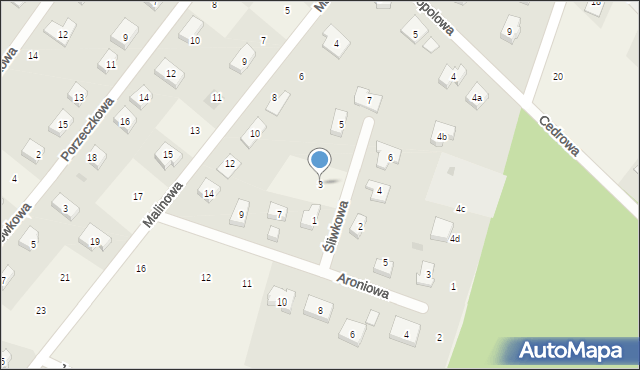 Jerzmanowa, Śliwkowa, 3, mapa Jerzmanowa