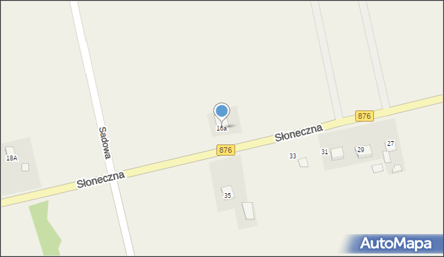 Jeżewice, Słoneczna, 16a, mapa Jeżewice
