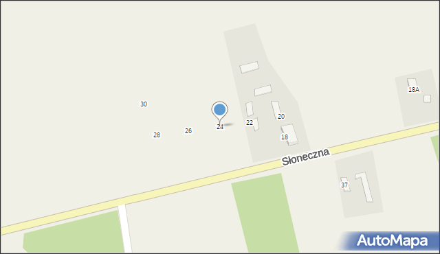 Jeżewice, Słoneczna, 24, mapa Jeżewice