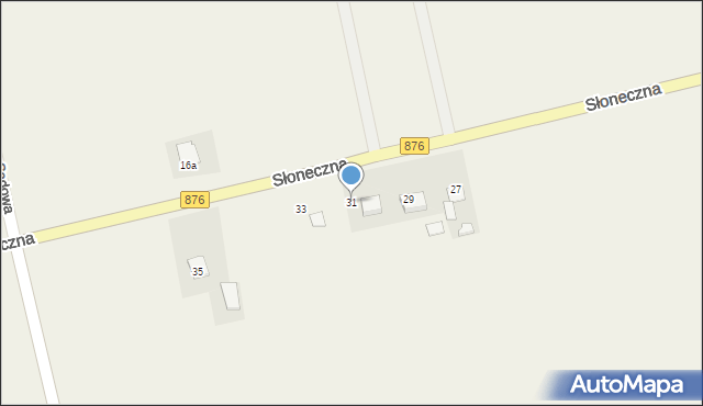 Jeżewice, Słoneczna, 31, mapa Jeżewice