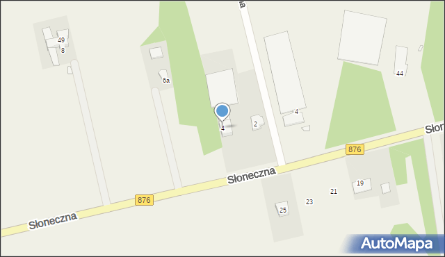 Jeżewice, Słoneczna, 4, mapa Jeżewice