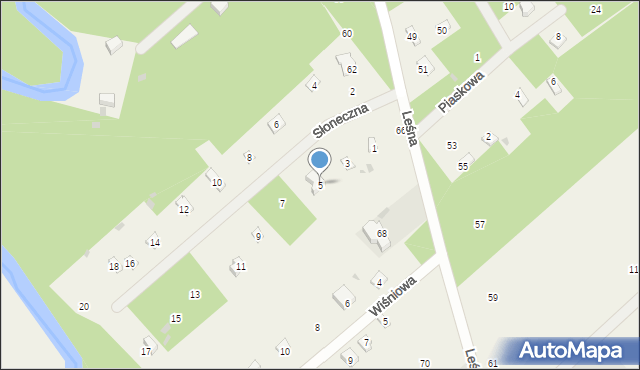 Joachimów-Mogiły, Słoneczna, 5, mapa Joachimów-Mogiły