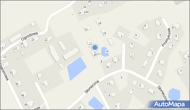 Jonkowo, Słoneczna, 10, mapa Jonkowo