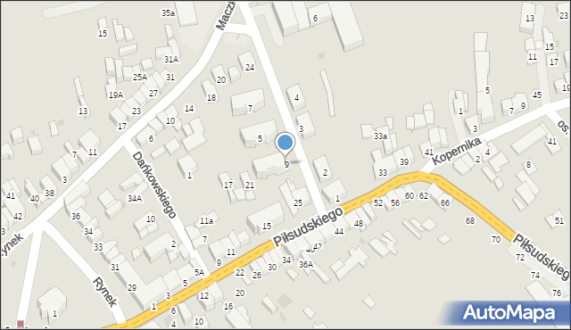 Jordanów, Słowackiego Juliusza, 9, mapa Jordanów