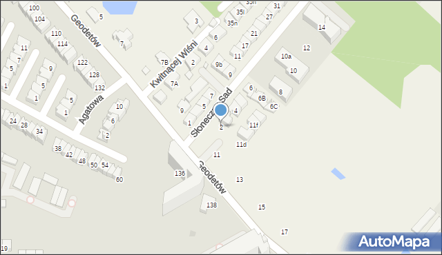 Józefosław, Słoneczny Sad, 2, mapa Józefosław