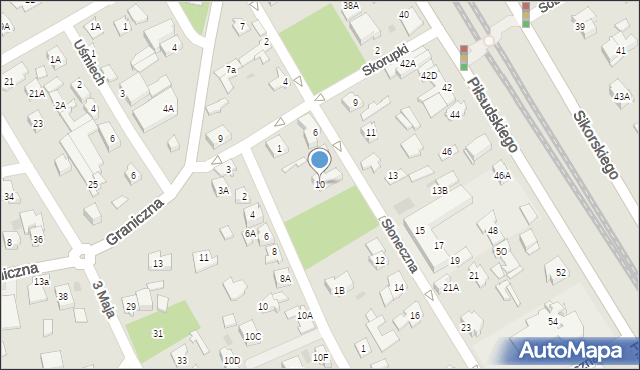 Józefów, Słoneczna, 10, mapa Józefów