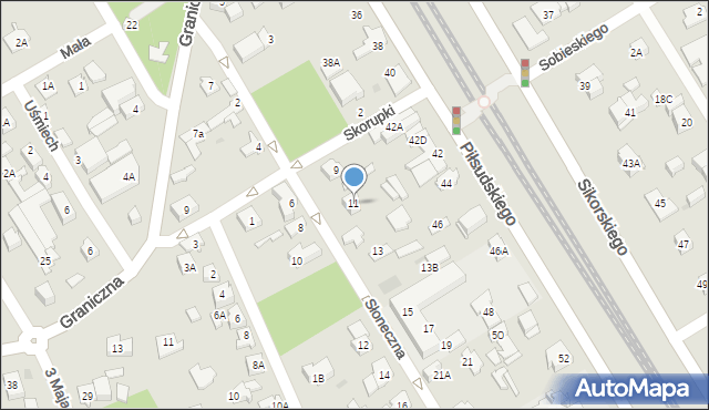 Józefów, Słoneczna, 11, mapa Józefów