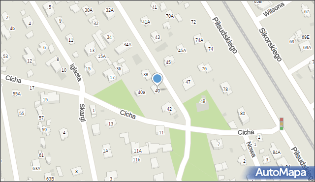 Józefów, Słoneczna, 40, mapa Józefów