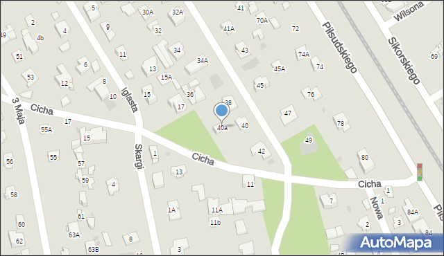 Józefów, Słoneczna, 40a, mapa Józefów