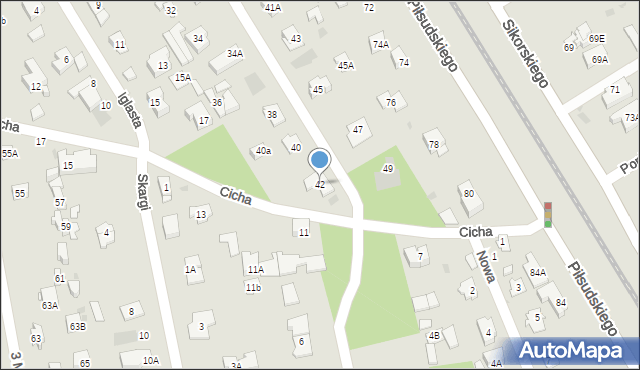 Józefów, Słoneczna, 42, mapa Józefów