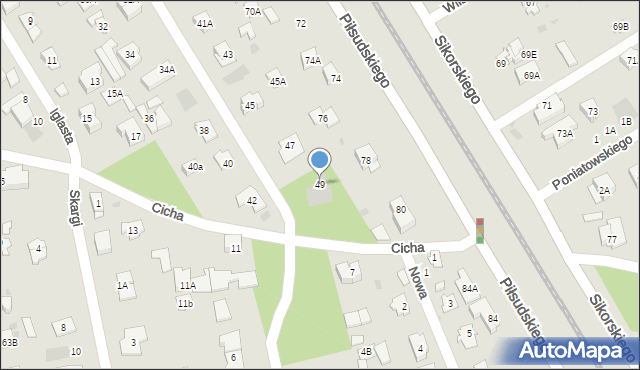 Józefów, Słoneczna, 49, mapa Józefów