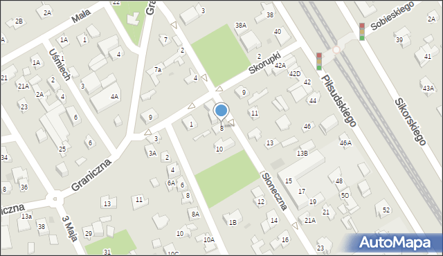 Józefów, Słoneczna, 8, mapa Józefów