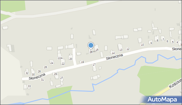 Józefów, Słoneczna, 16, mapa Józefów