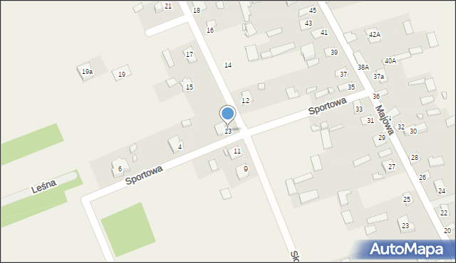 Juchnowiec Dolny, Słoneczna, 13, mapa Juchnowiec Dolny