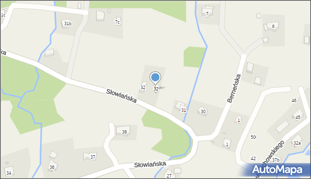 Jugów, Słowiańska, 32, mapa Jugów