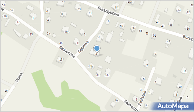 Junoszyno, Słoneczna, 44a, mapa Junoszyno