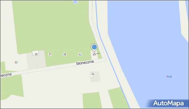 Kaczków, Słoneczna, 43, mapa Kaczków