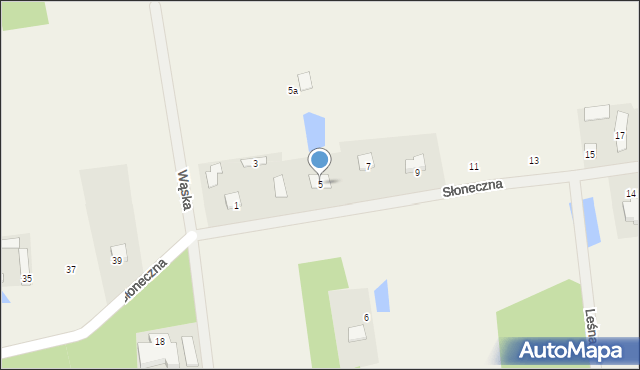 Kaczków, Słoneczna, 5, mapa Kaczków