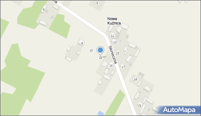 Kajetanowice, Słoneczna, 12, mapa Kajetanowice