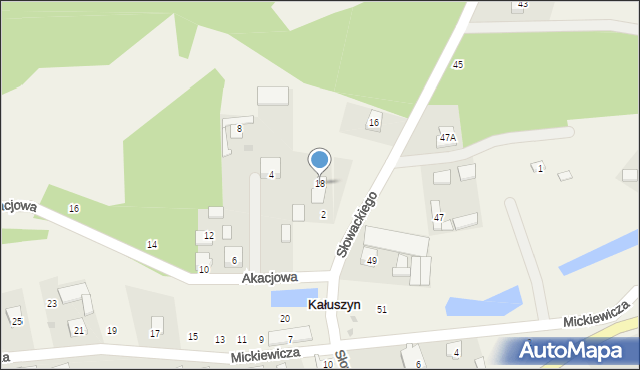 Kałuszyn, Słowackiego Juliusza, 18, mapa Kałuszyn