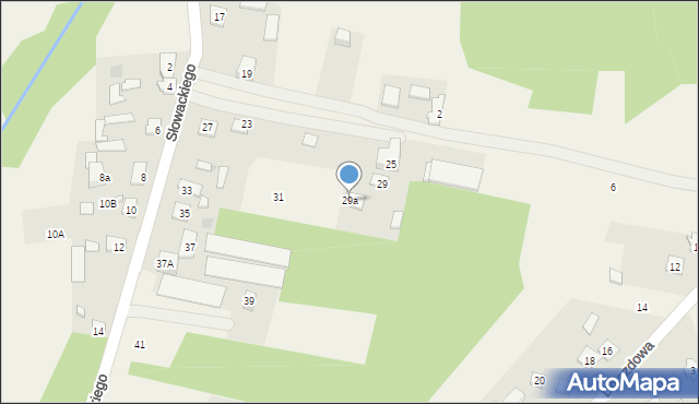 Kałuszyn, Słowackiego Juliusza, 29a, mapa Kałuszyn